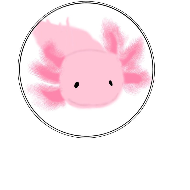 Axolotl Stickers Vinyl or Paper Oswald the Axolotl Etsy