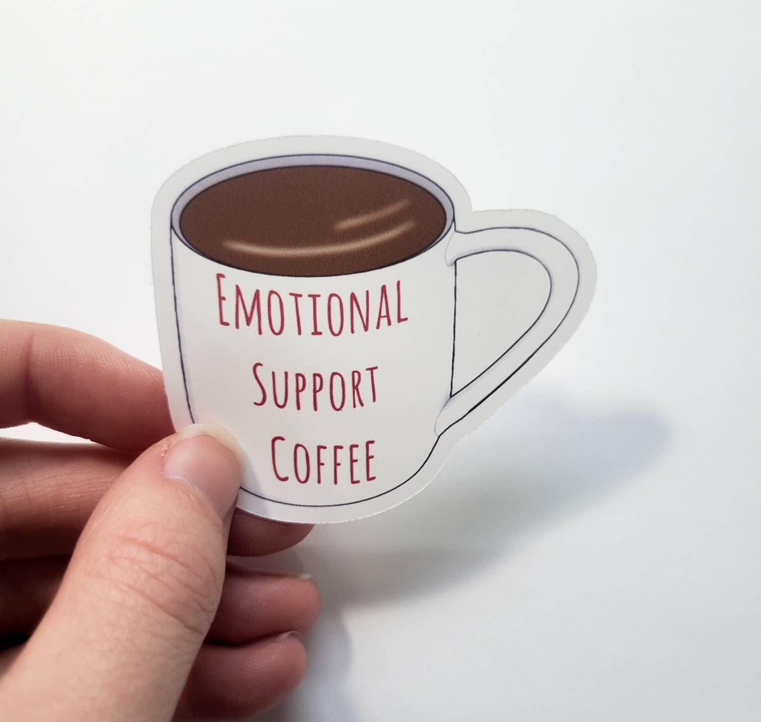 Emotional Support Coffee Mug Sticker for Thermos - Cute Coffee Sticker for  Tumblers - Funny Coffee Lover Quote - Pink Girly Aesthetic Vinyl Decal -  Yahoo Shopping