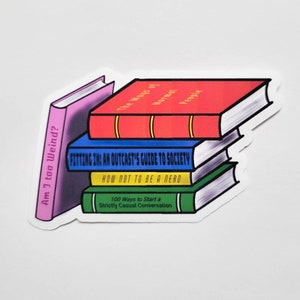 Nerdy Book Sticker Vinyl or Paper