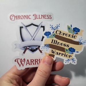 Chronic Illness Warrior Sticker Cute Vinyl or Paper Chronic Illness POTS EDS MCAS Spoonie Spoon Theory