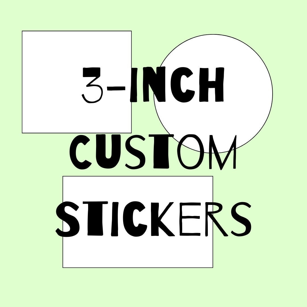 3-inch Custom Sticker Logo Design Vinyl Small Business - Etsy