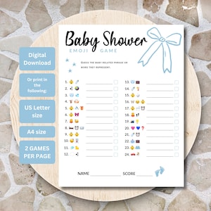 Baby Shower Emoji Activity, Baby Shower Game, Printable Baby Shower Party Game, Emoji Baby Fun Quiz, Emoji Pictionary Game, Digital Download