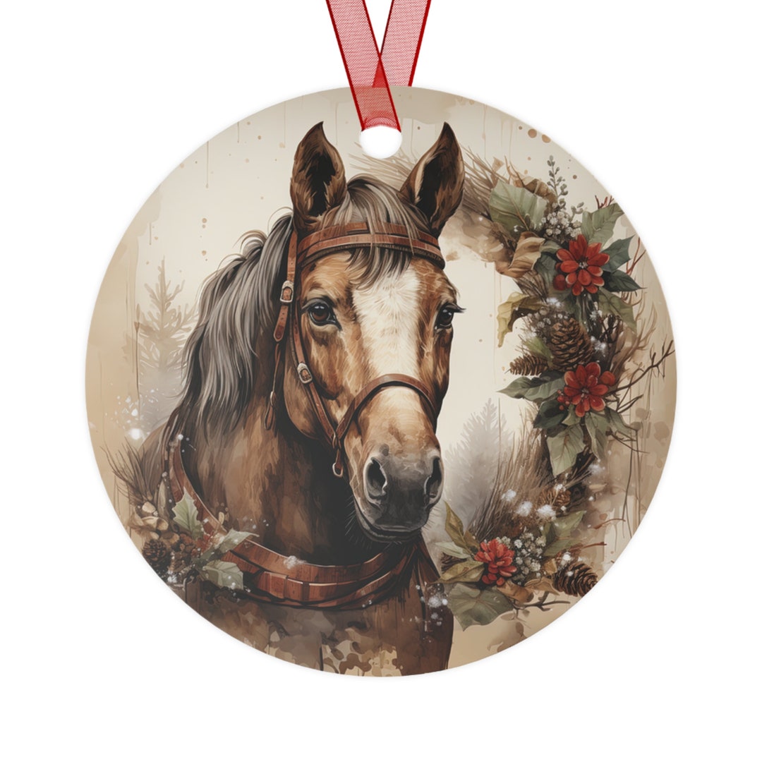 Metal Horse Christmas Ornament/horse Christmas Decor/gift for Etsy