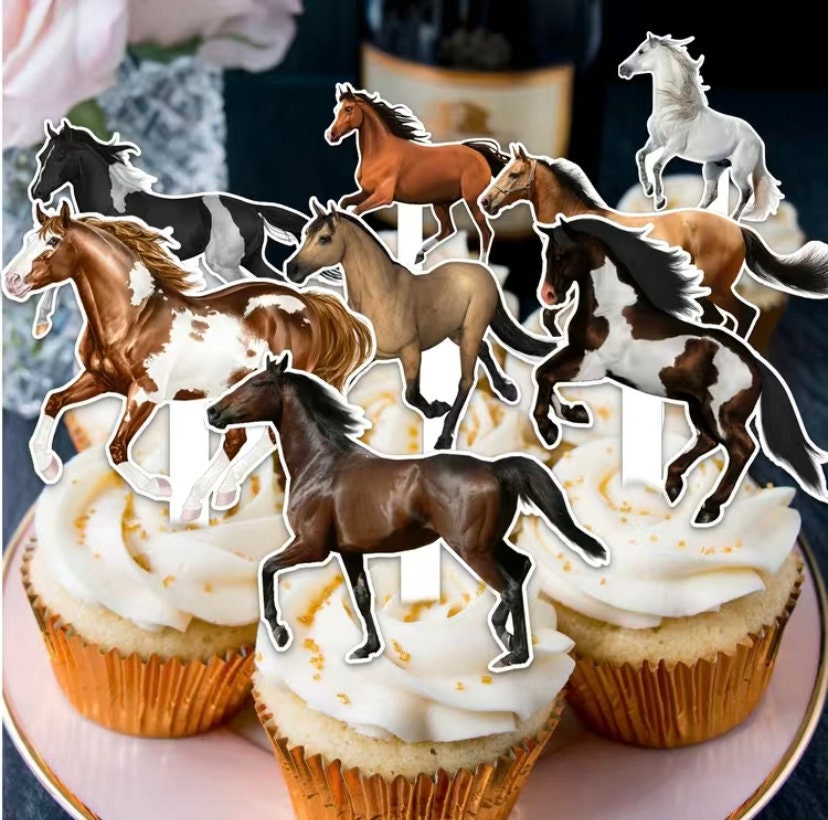 Horse Cupcake Toppers/equestrian Cake Decorations/horse Etsy