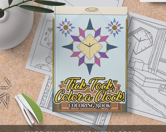 ¡Este libro para colorear "Tic-tac, colorea un reloj" es ideal para niños y adultos!