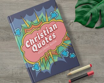Christian Quotes Coloring Book with Texts for Christian Kids and Adults