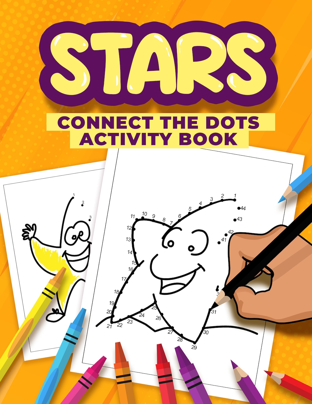 Stars Connect the Dots Dottodot Activity Book Instant Download