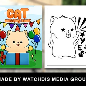 Cat Coloring Book with texts for Animal Lovers