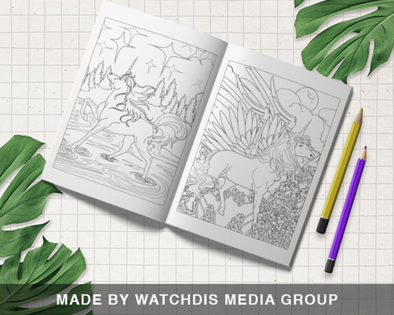 Unicorn Coloring Book with text for Animal Lovers image 3