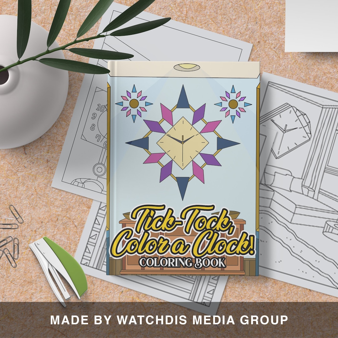 This Tick-tock, Color a Clock! Coloring Book for Kids and for Adults - Etsy