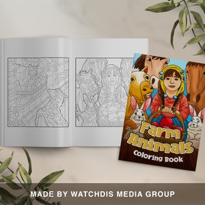 Farm Animals Coloring Book for Kids and Adults