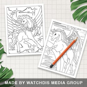 Unicorn Coloring Book with text for Animal Lovers image 4