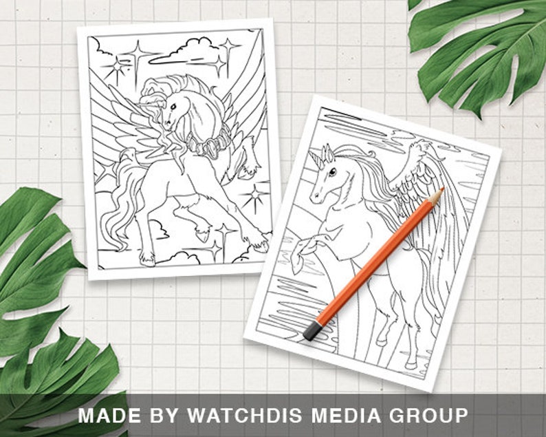 Unicorn Coloring Book with text for Animal Lovers image 4