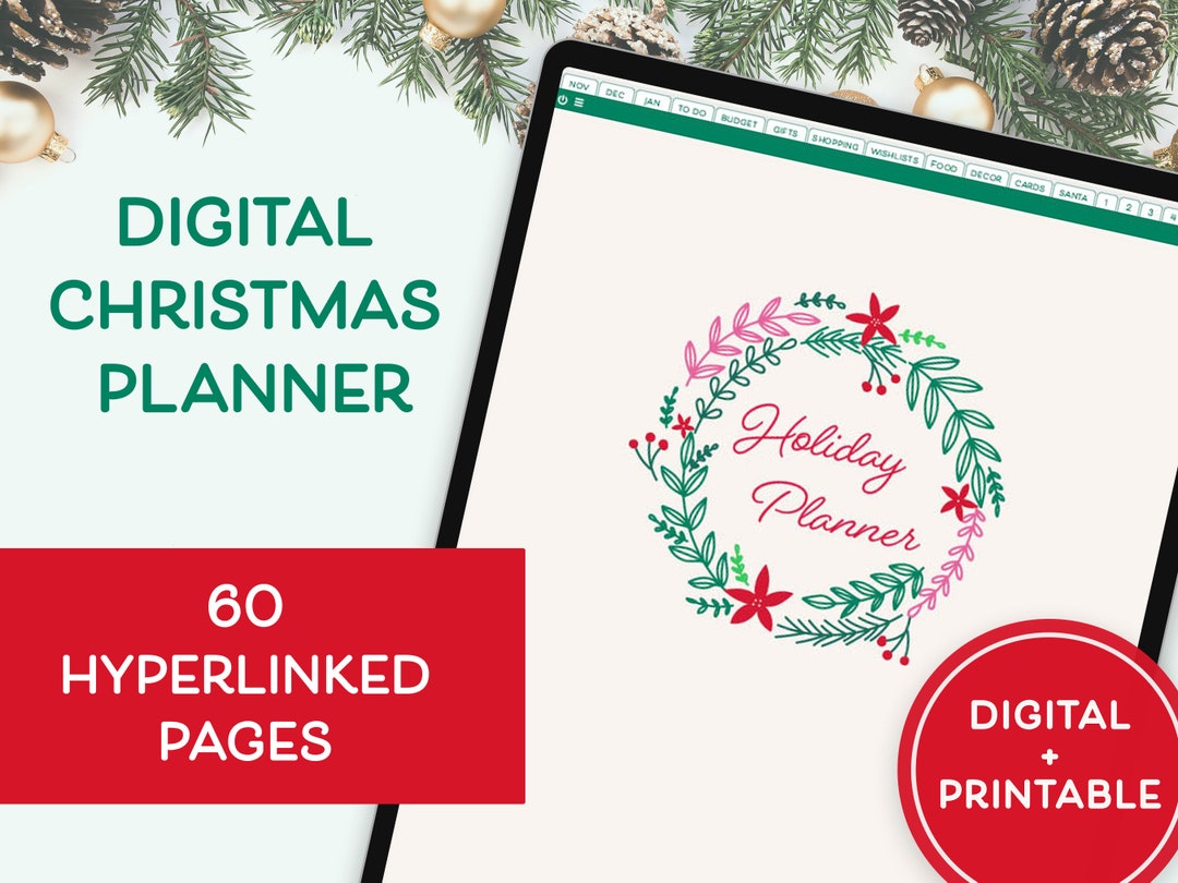 Digital Christmas Planner and Printable Holiday Planner | Organize and ...