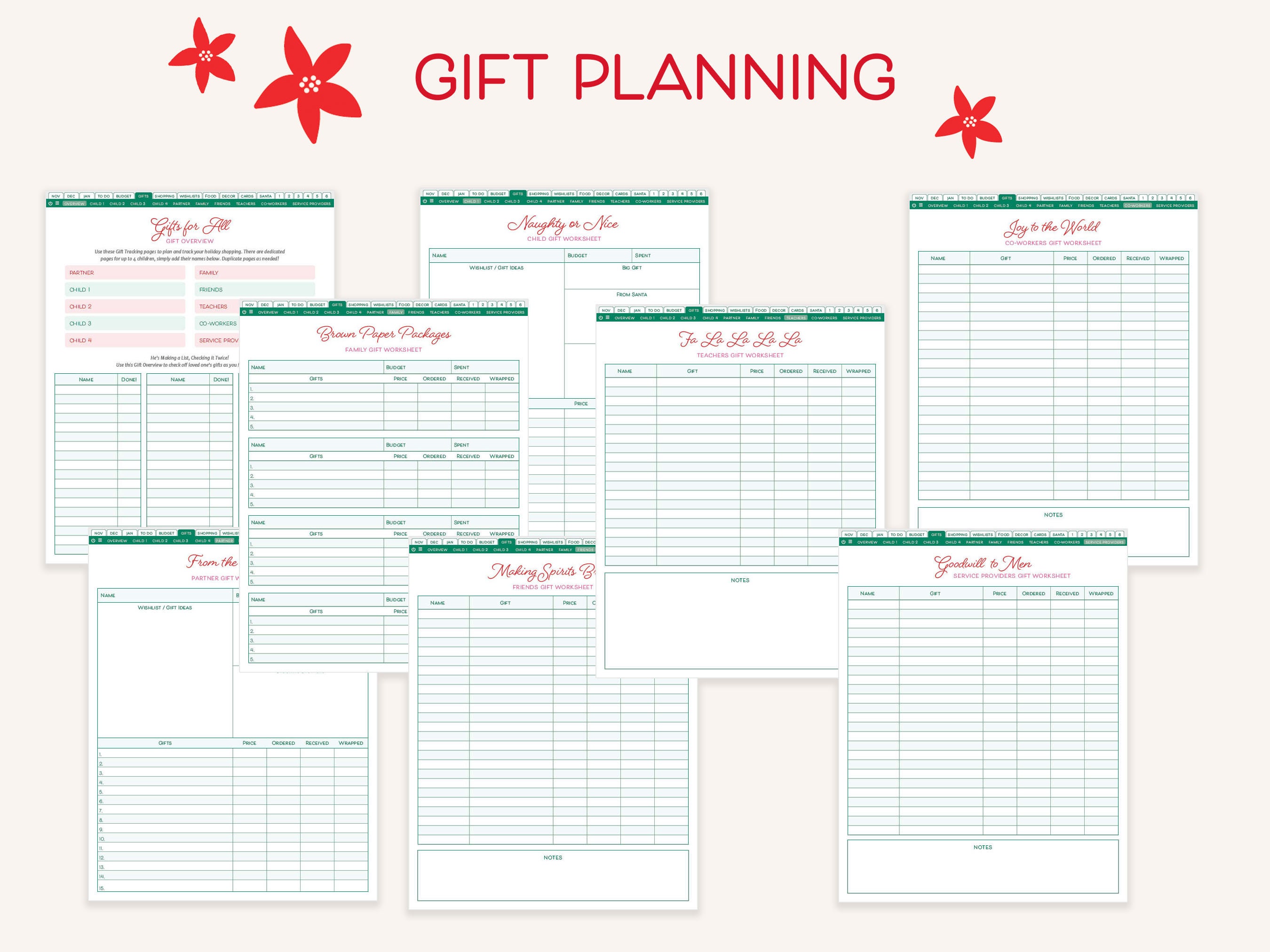 Digital Christmas Planner and Printable Holiday Planner | Organize and ...