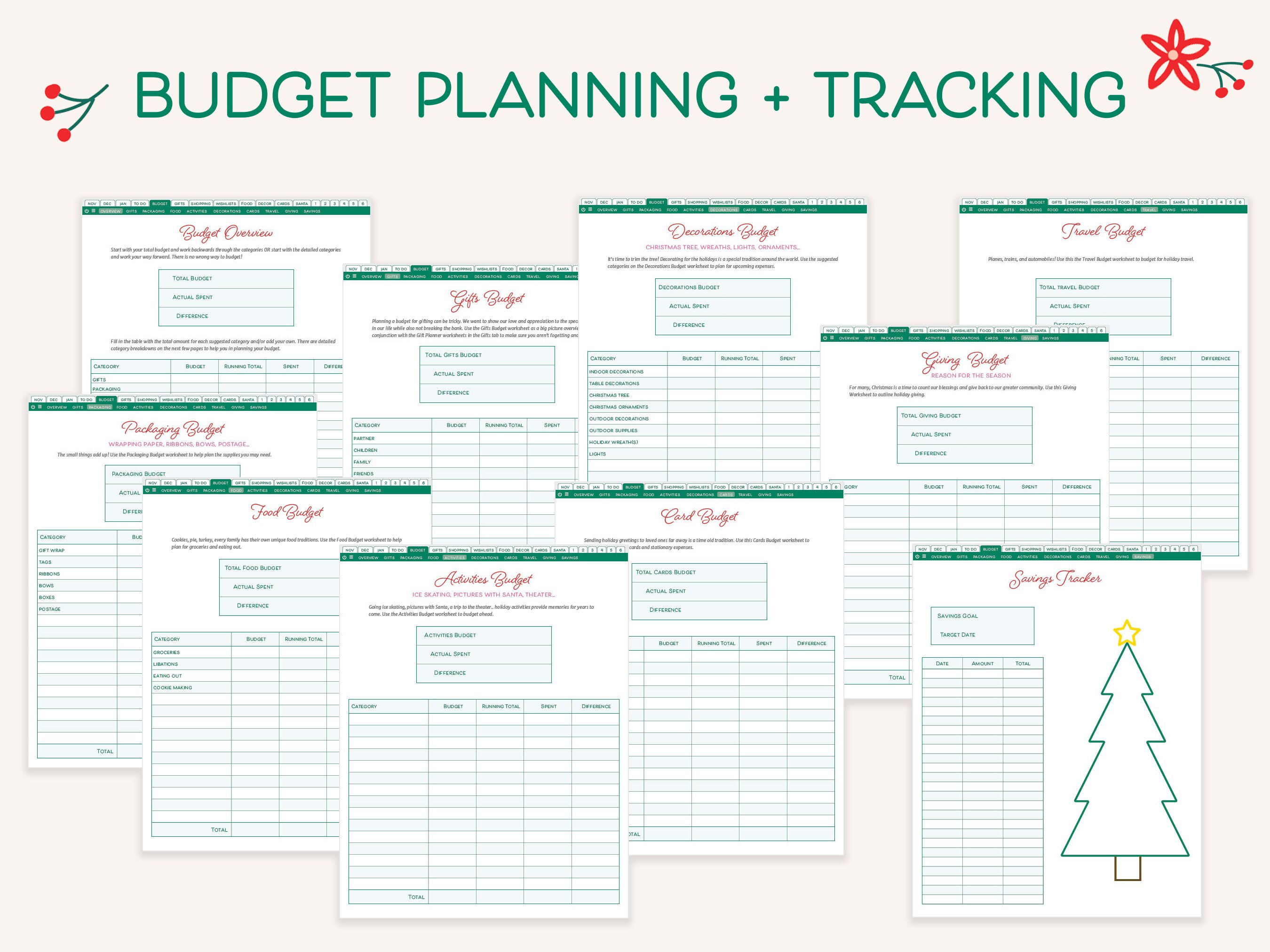 Digital Christmas Planner and Printable Holiday Planner | Organize and ...