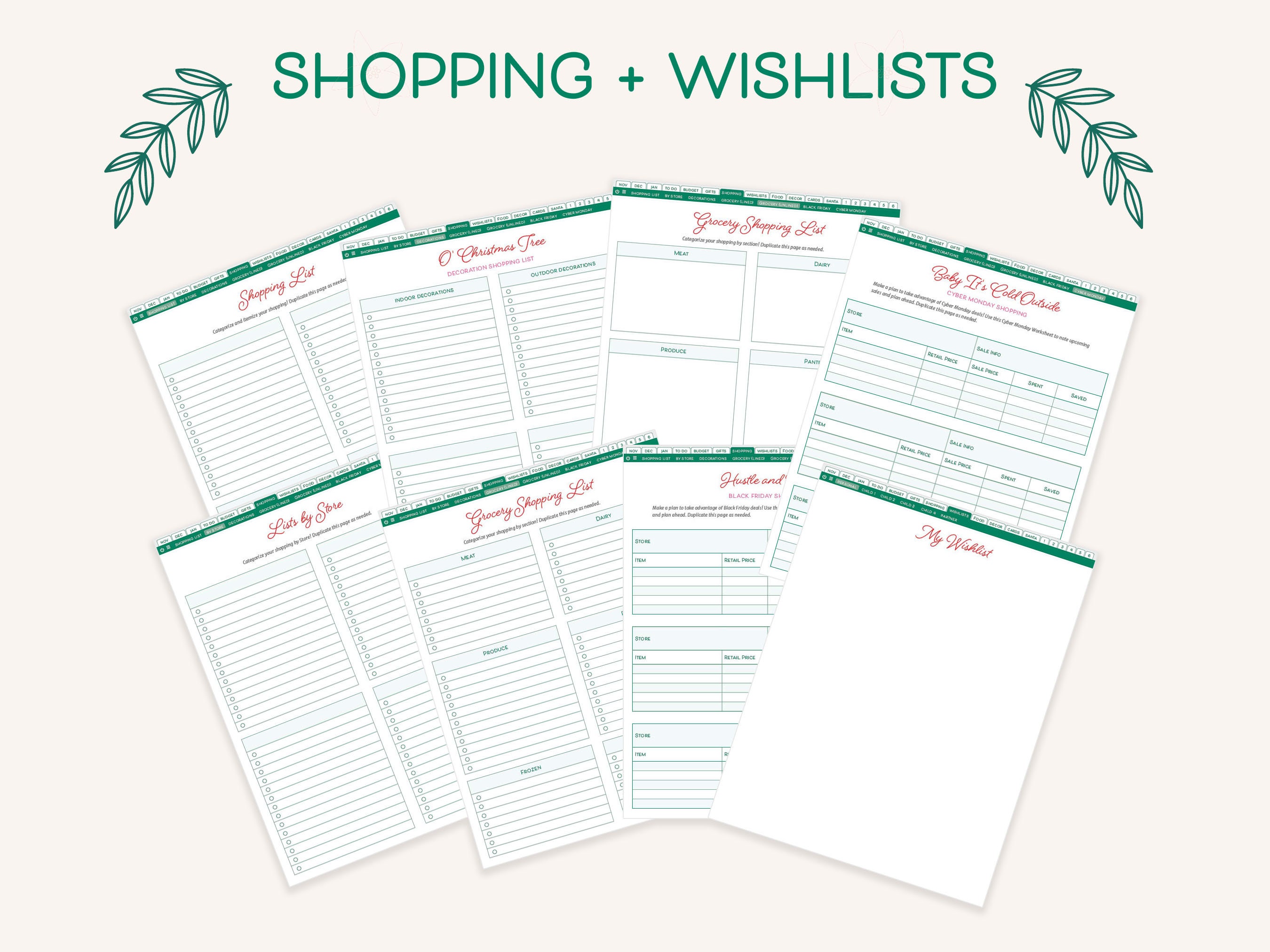 Digital Christmas Planner and Printable Holiday Planner | Organize and ...
