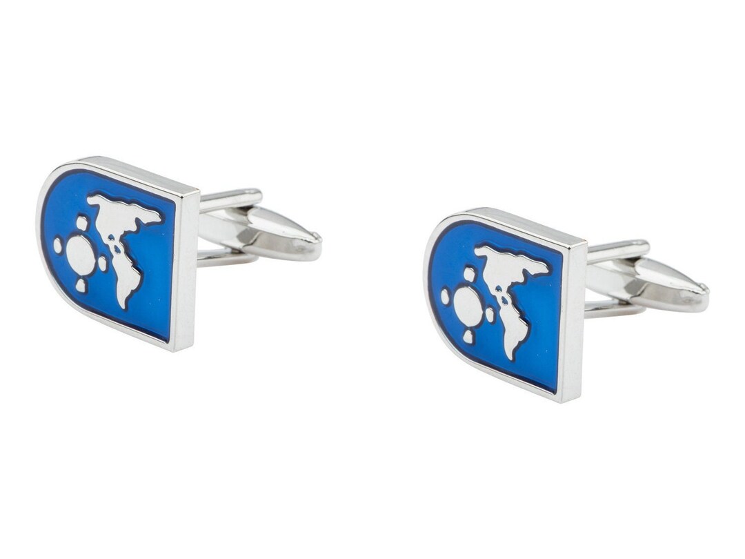 World Map Design Quirky Cufflink for Casual Party, Formal Event