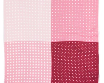 Pink with Polka Dots Pure Silk Pocket Square | Gift for Him | Gift for Men | Christmas Gift | Silk Handkerchief | Wedding Accessories |