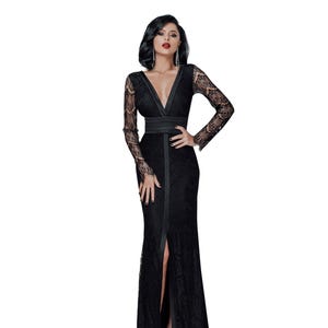 black and maroon lace dress Destiny Lace Maxi Dress Black