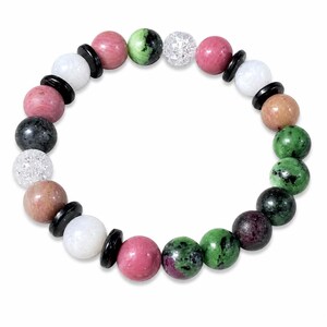 New Beginnings Bracelet | Ruby Zoisite Bracelet | Rhodonite Bracelet | Moonstone Bracelet | Healing Crystal Bracelet | Gift for Her
