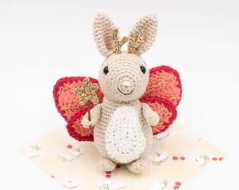 Flying bunny amigurumi pattern, flying bunny crochet pattern, magic bunny pattern, crochet rabbit pattern, PDF pattern in English (US) only