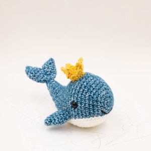 Baby whale amigurumi pattern, baby whale crochet pattern, crochet whale pattern for baby mobile, PDF pattern in English US only image 4