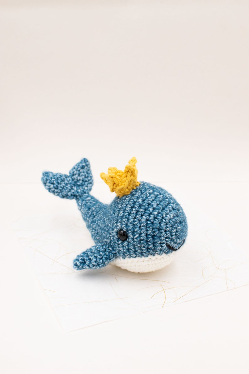 Baby whale amigurumi pattern, baby whale crochet pattern, crochet whale pattern for baby mobile, PDF pattern in English US only image 4