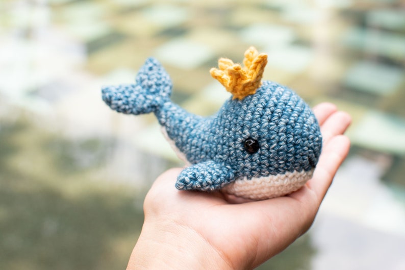 Baby whale amigurumi pattern, baby whale crochet pattern, crochet whale pattern for baby mobile, PDF pattern in English US only image 2