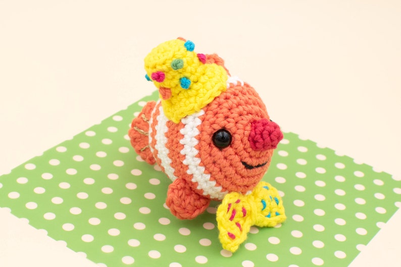 Ensemble de jouets poissons-clowns, modèle amigurumi, ensemble de poissons-clowns au crochet, motif corail au crochet, modèle PDF en anglais États-Unis uniquement image 7