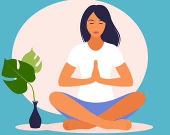 7 Day Beginner Meditation Guide - Mindfulness And Self-Care Challenge PDF - Daily Guided Practice & Journal Prompts - Instant Download