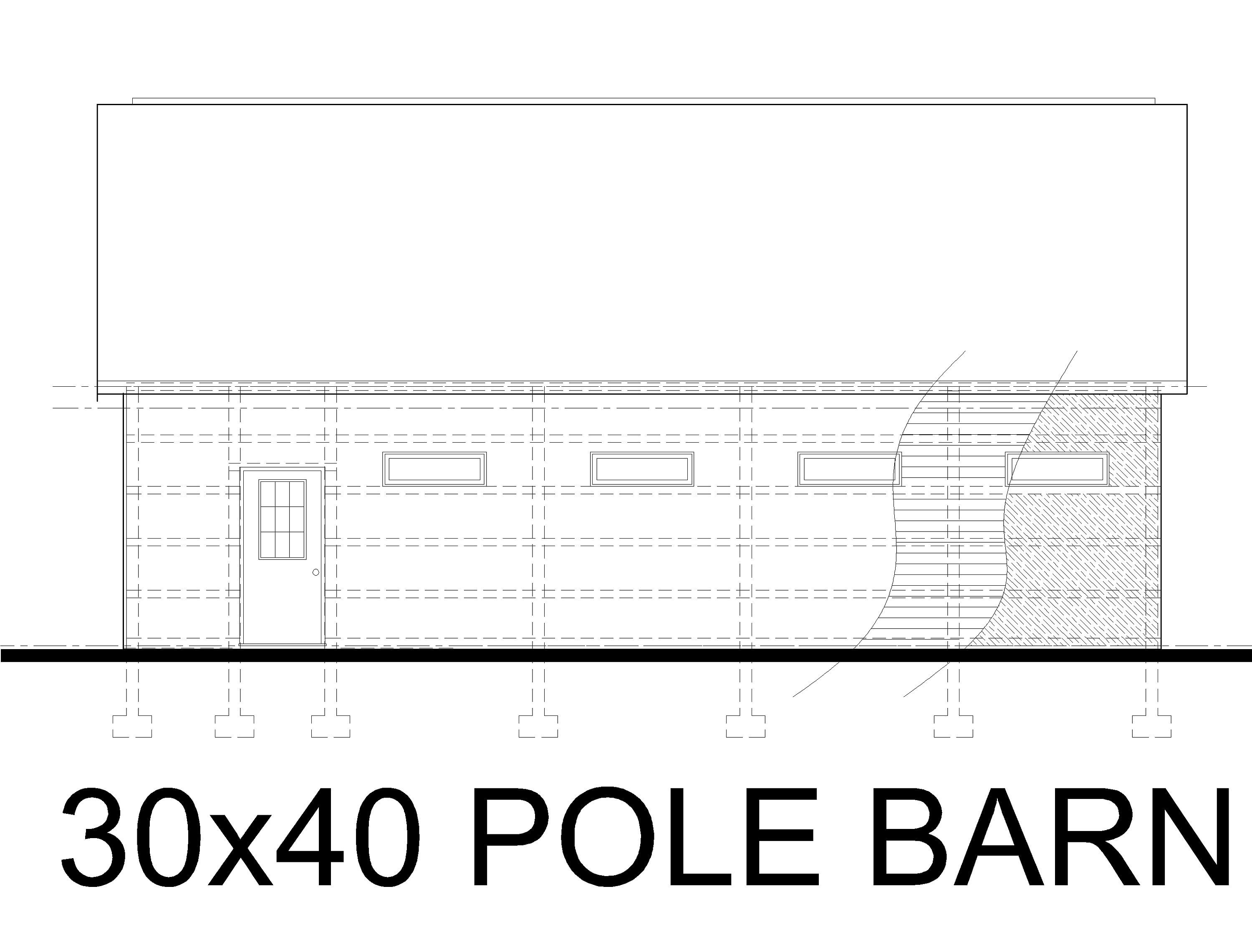 30x40 POLE BARN Plansarchitectural Blueprintsvaulted Ceilings for Car