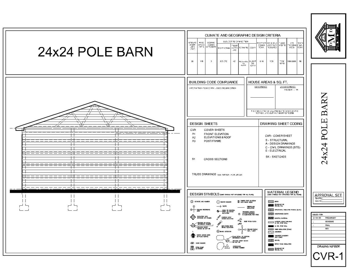 24X24 Pole Barn Etsy