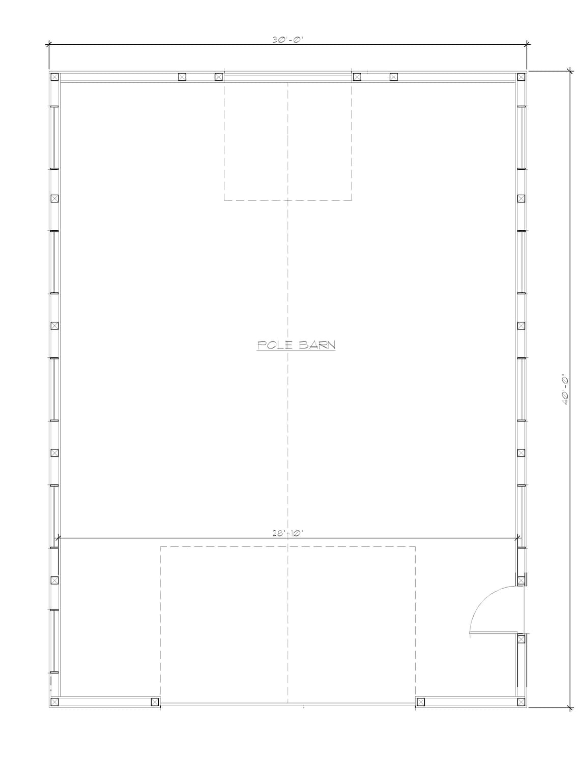 30x40 POLE BARN Plans architectural Blueprints vaulted Ceilings For Car 30x40-pole-barn-plans-architectural-blueprints-vaulted-ceilings-for-car