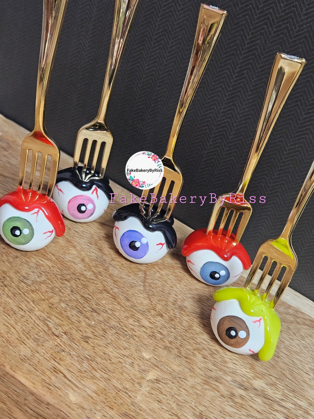 Faux Eyeball Cakepop Fork in Eye Creepy Halloween Faux Etsy