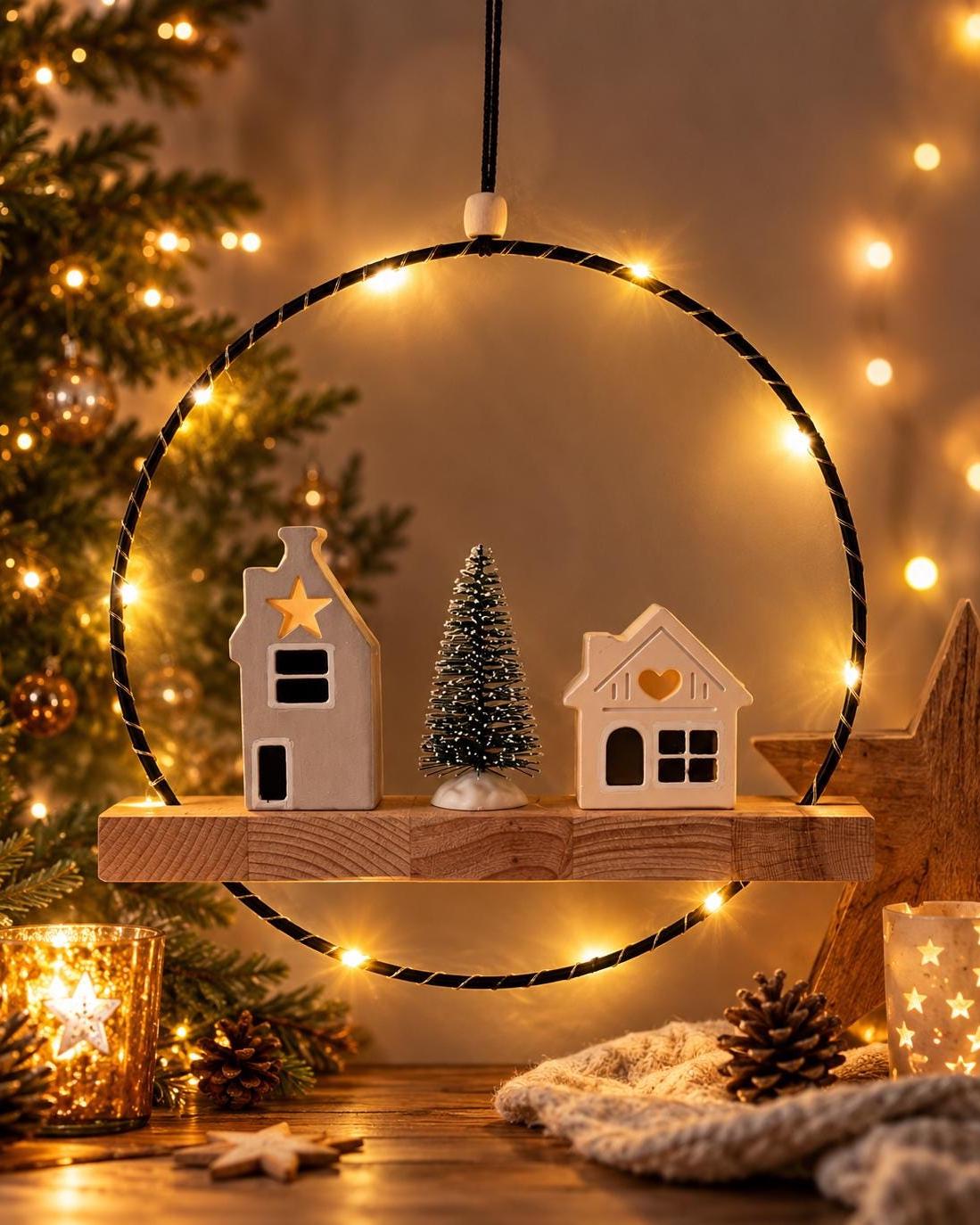 Fensterbilder weihnachten mit licht