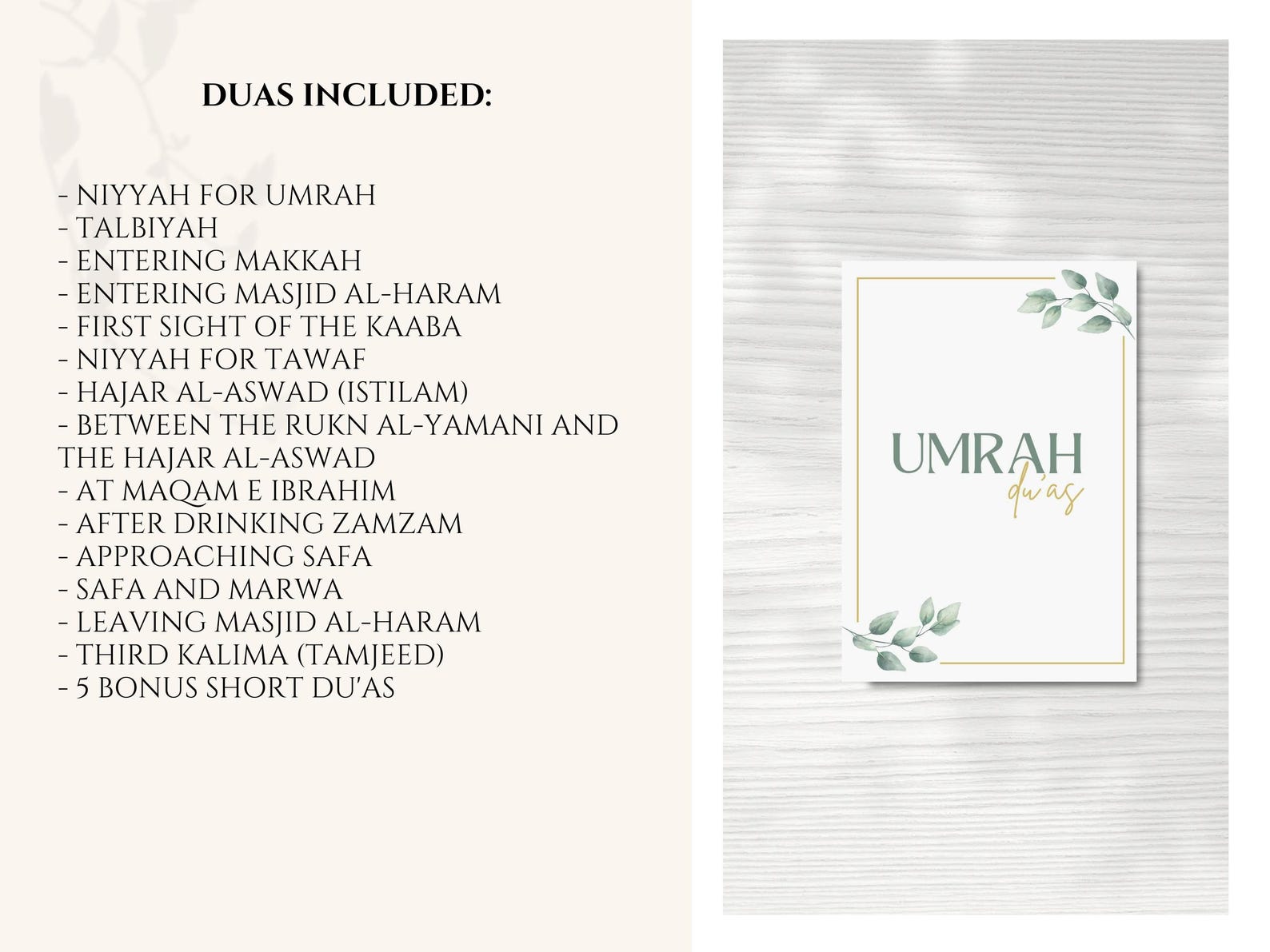 Umrah Flashcards Printable, Umrah Guide PDF, Umrah Dua Cards, Umrah ...