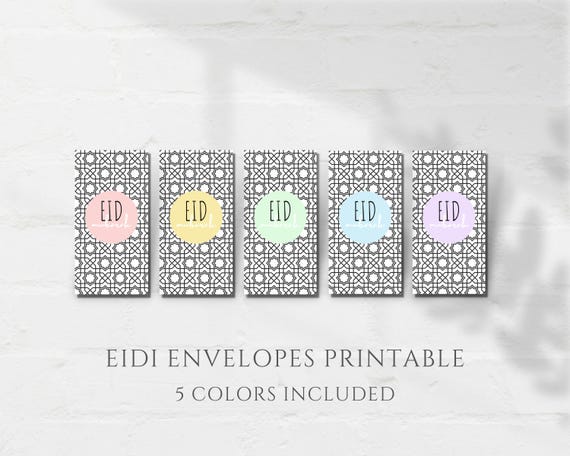 Eid Envelopes Printable, Eidi Envelopes, Eid Money Envelopes, Printable Envelopes, Eid Gifts for Kids, Eid Party Printable, Modern Eid