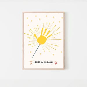 This fun and cute Ramadan handprint pack is a great activity and keepsake for little kids. Perfect for toddler, preschool, nursery or baby. Can be used at home/ classroom.