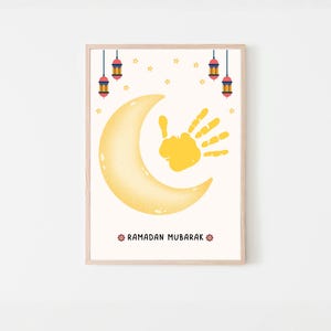 This fun and cute Ramadan handprint pack is a great activity and keepsake for little kids. Perfect for toddler, preschool, nursery or baby. Can be used at home/ classroom.