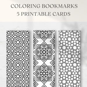 These Islamic art inspired Islamic coloring bookmarks offer a therapeutic and creative escape. Simply print and color in!