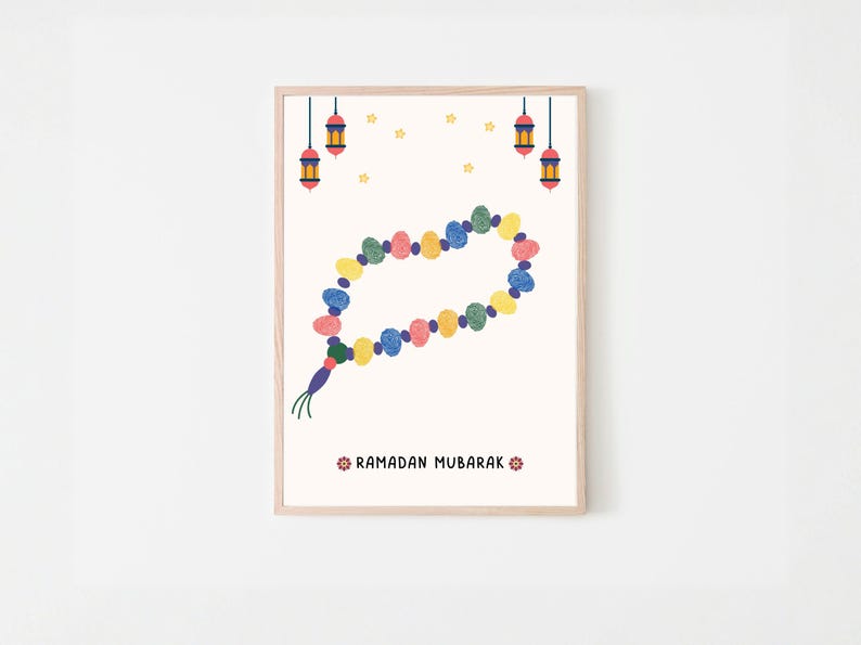 This fun and cute Ramadan handprint pack is a great activity and keepsake for little kids. Perfect for toddler, preschool, nursery or baby. Can be used at home/ classroom.