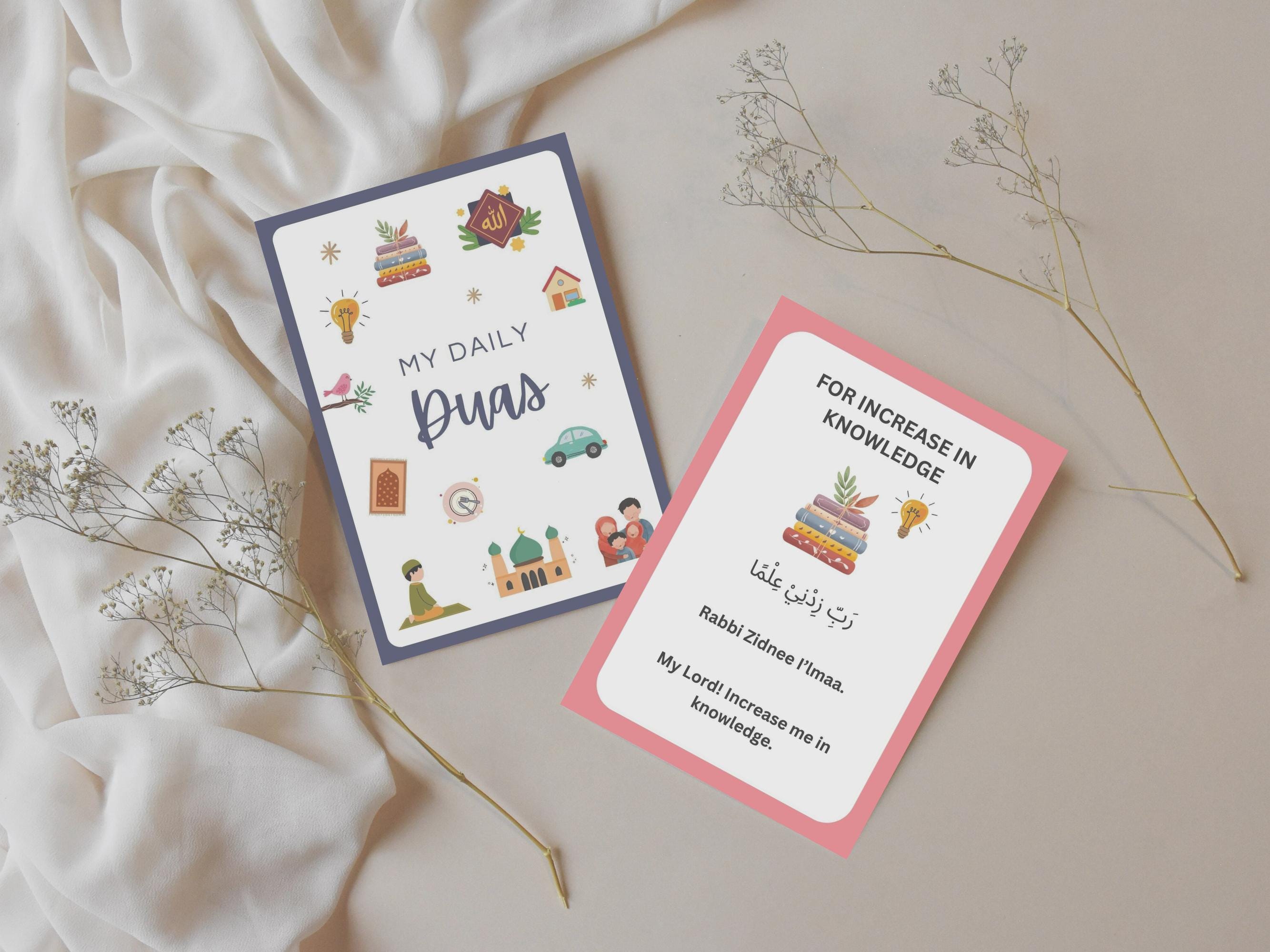 Kids Dua Cards, Islamic Kids Printables, Duas for Kids, Children Dua Book, Prayer Cards, Dua Flashcards, Duas PDF, Daily Duas for Kids