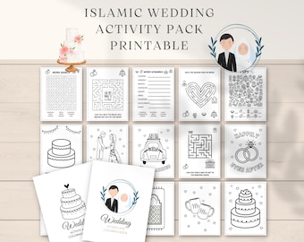 Islamic Wedding Activity Pack, Nikkah Activities, Muslim Wedding activity, Islamic Wedding Coloring, Islamic Wedding, Wedding activity pack