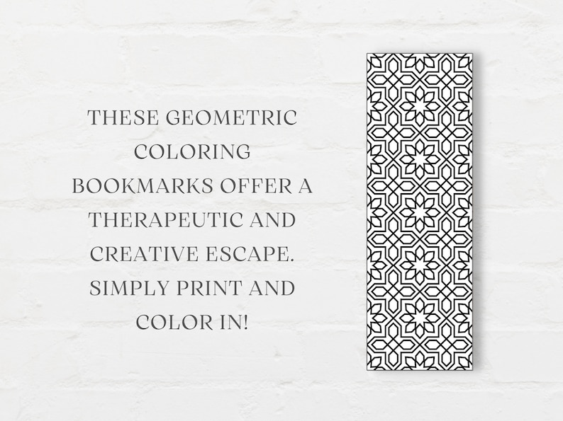 These Islamic art inspired Islamic coloring bookmarks offer a therapeutic and creative escape. Simply print and color in!