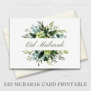 This beautiful leafy Eid Card Printable is perfect for giving out to family or friends on Eid ul Fitr/ Eid ul Adha. Simply print, cut, fold and write your message.