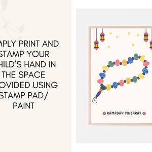 This fun and cute Ramadan handprint pack is a great activity and keepsake for little kids. Perfect for toddler, preschool, nursery or baby. Can be used at home/ classroom.