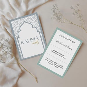 Kalima-flashcards, de zes Kalimas, Kalima van de islam, Kalima Flashcard pdf, Kalimas voor kinderen, Kalima-boek, afdrukbare Kalima, moslimeducatie