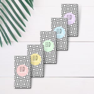 These beautiful Eidi envelopes printable are perfect for giving out Eidi to family members or kids! 5 lovely colors includes. Print as many copies as you like on printer paper or card stock. Simply print, cut and glue.