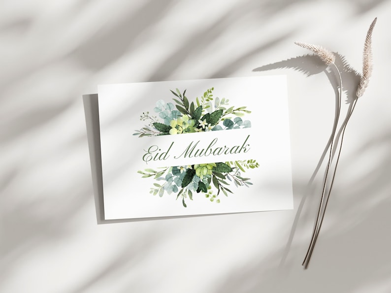 This beautiful leafy Eid Card Printable is perfect for giving out to family or friends on Eid ul Fitr/ Eid ul Adha. Simply print, cut, fold and write your message.